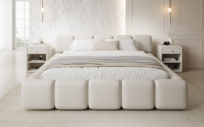 Luxusbetten24 Giulia Designer Polsterbett Stoff mit Stauraum