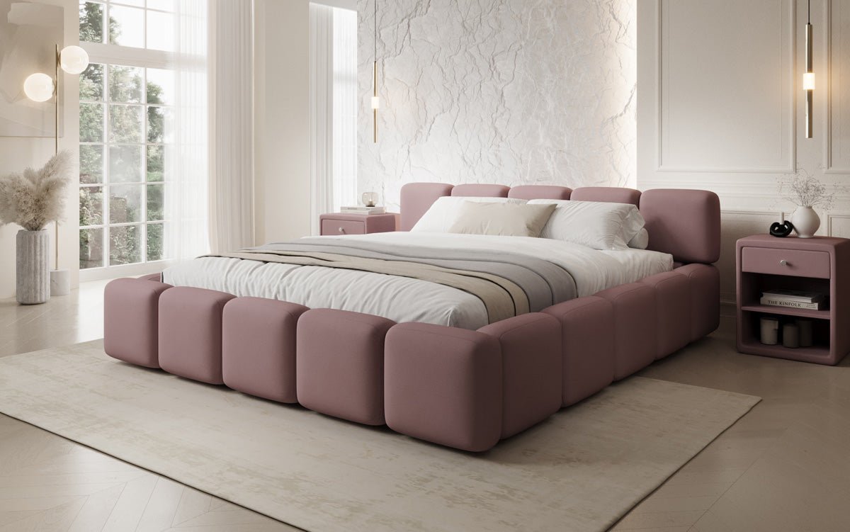 Luxusbetten24 Giulia Designer Polsterbett Stoff mit Stauraum