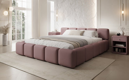 Luxusbetten24 Giulia Designer Polsterbett Stoff mit Stauraum