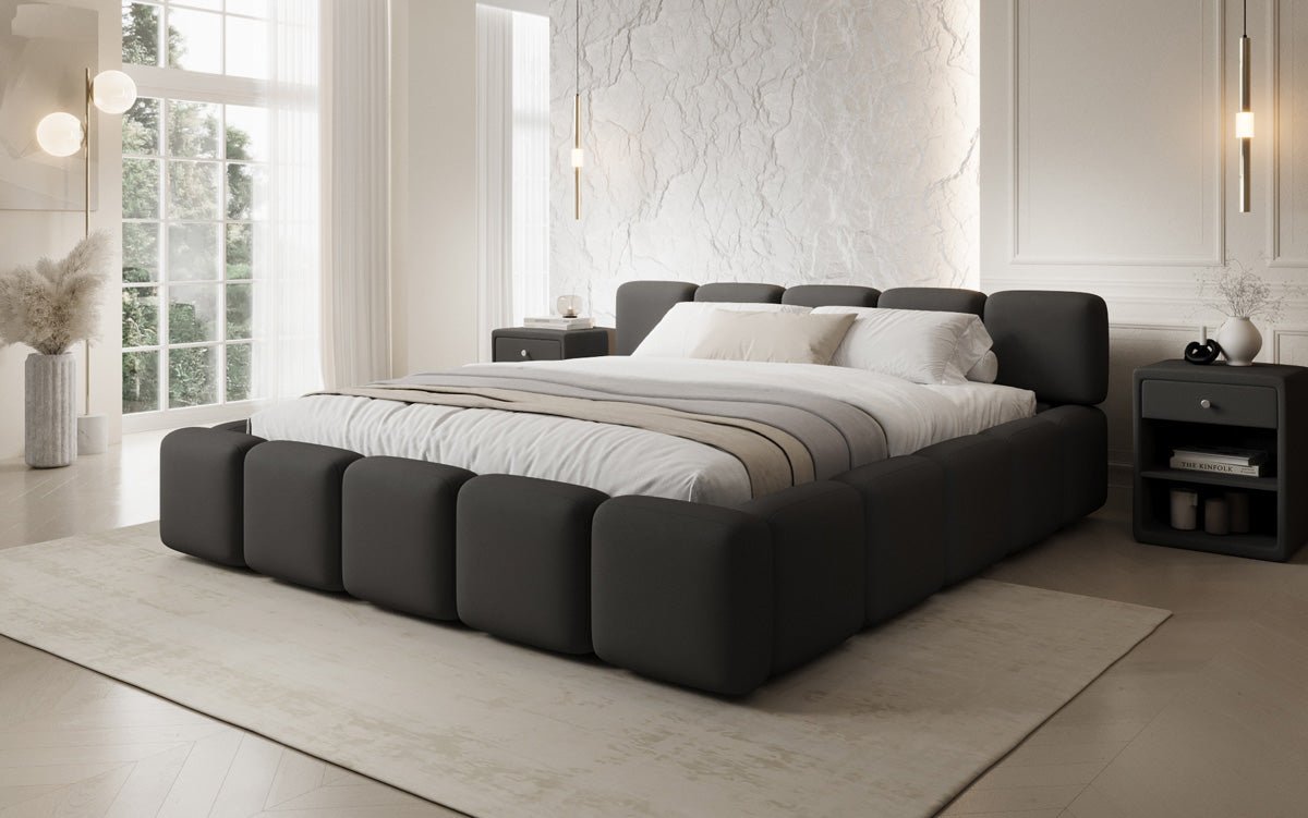 Luxusbetten24 Giulia Designer Polsterbett Stoff mit Stauraum