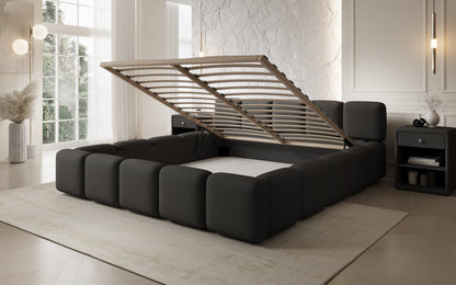 Luxusbetten24 Giulia Designer Polsterbett Stoff mit Stauraum