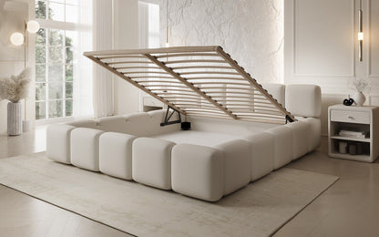 Luxusbetten24 Giulia Designer Polsterbett Stoff mit Stauraum