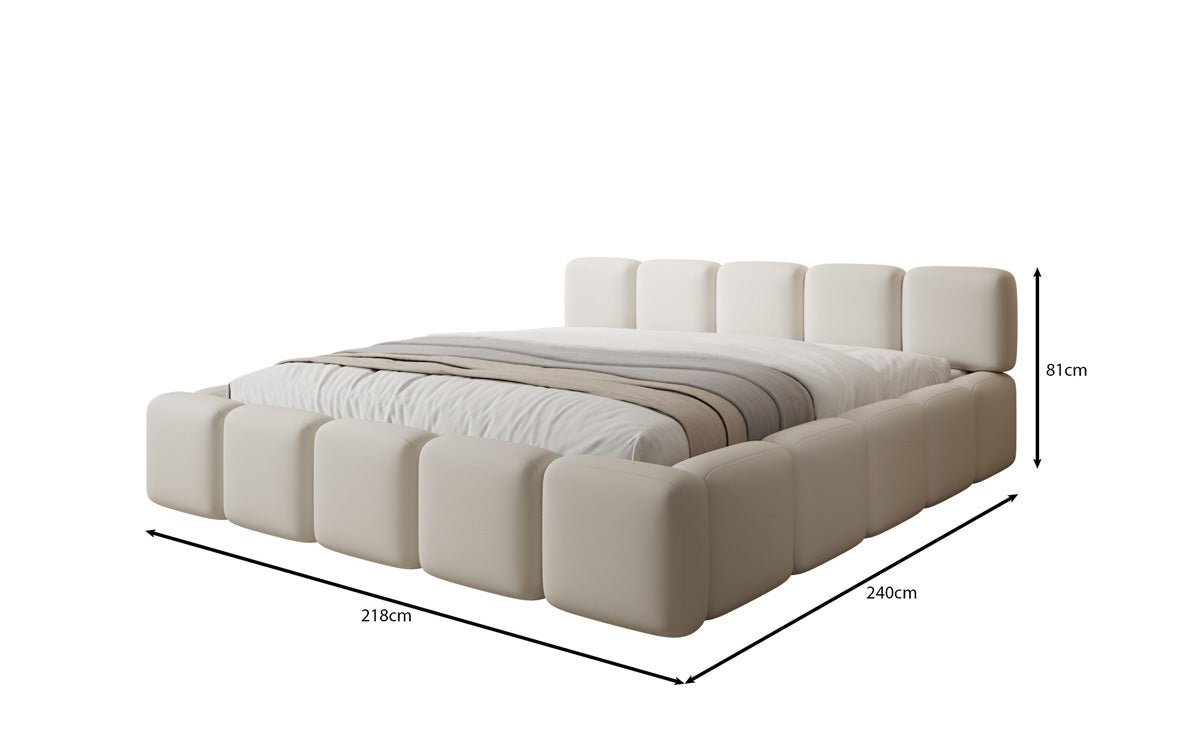 Luxusbetten24 Giulia Designer Polsterbett Stoff mit Stauraum