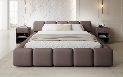 Luxusbetten24 Giulia Designer Polsterbett Stoff mit Stauraum
