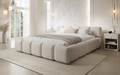 Luxusbetten24 Giulia Designer Polsterbett Stoff mit Stauraum