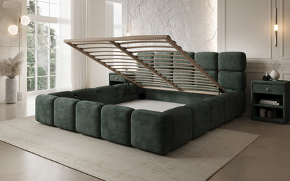 Designer Polsterbett Matilda Cord mit Stauraum