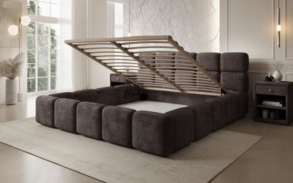Designer Polsterbett Matilda Cord mit Stauraum