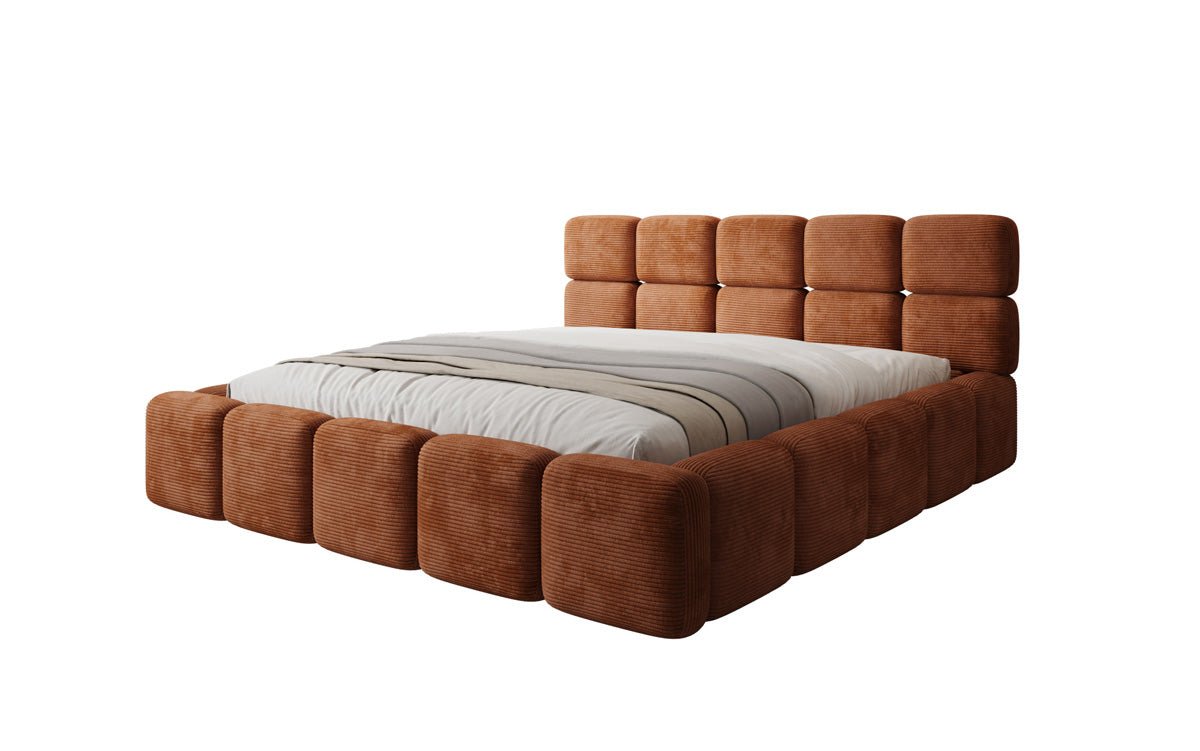 Designer Polsterbett Matilda Cord mit Stauraum