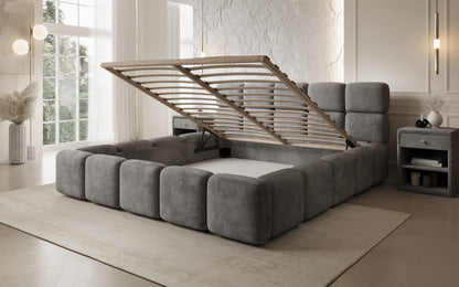 Designer Polsterbett Matilda Cord mit Stauraum