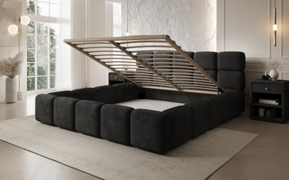Designer Polsterbett Matilda Cord mit Stauraum