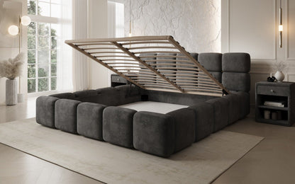 Designer Polsterbett Matilda Cord mit Stauraum