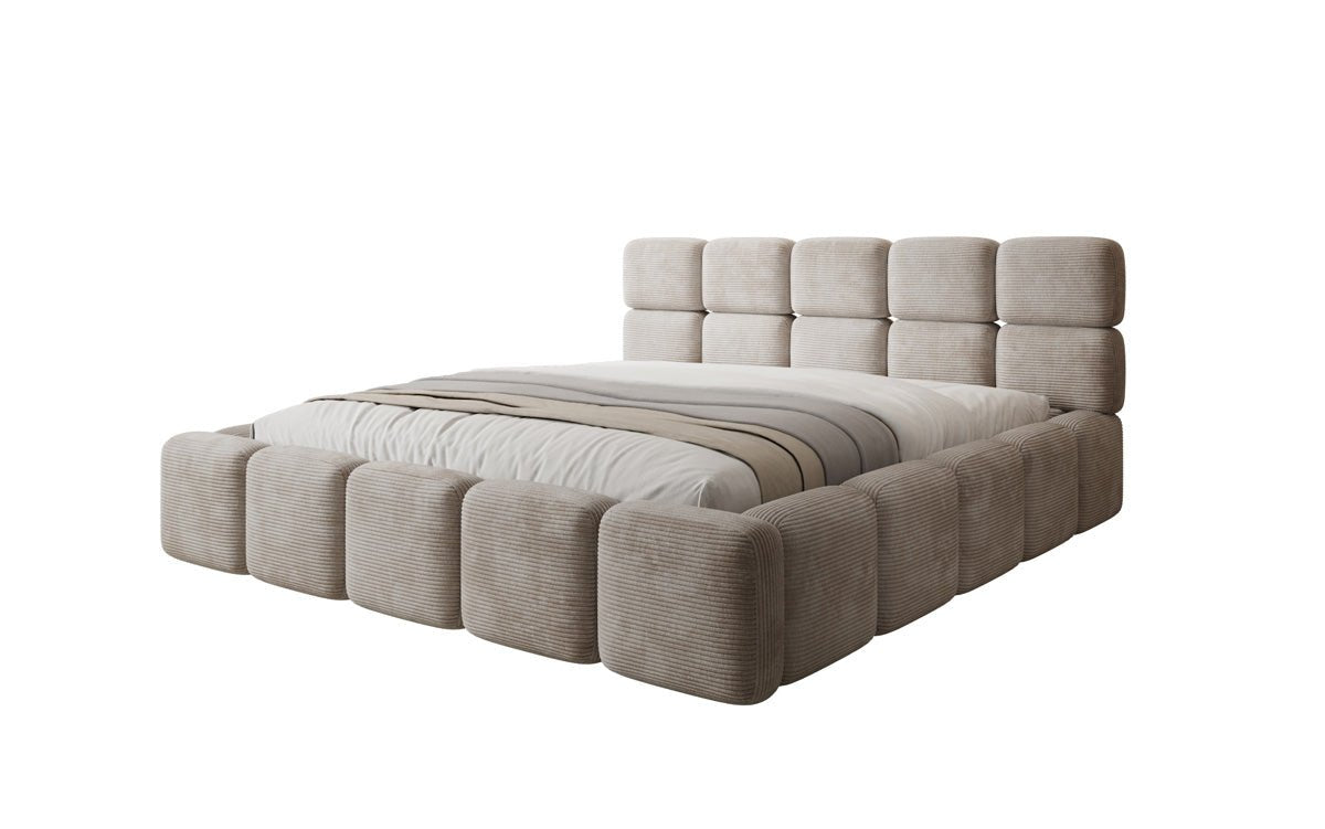 Designer Polsterbett Matilda Cord mit Stauraum
