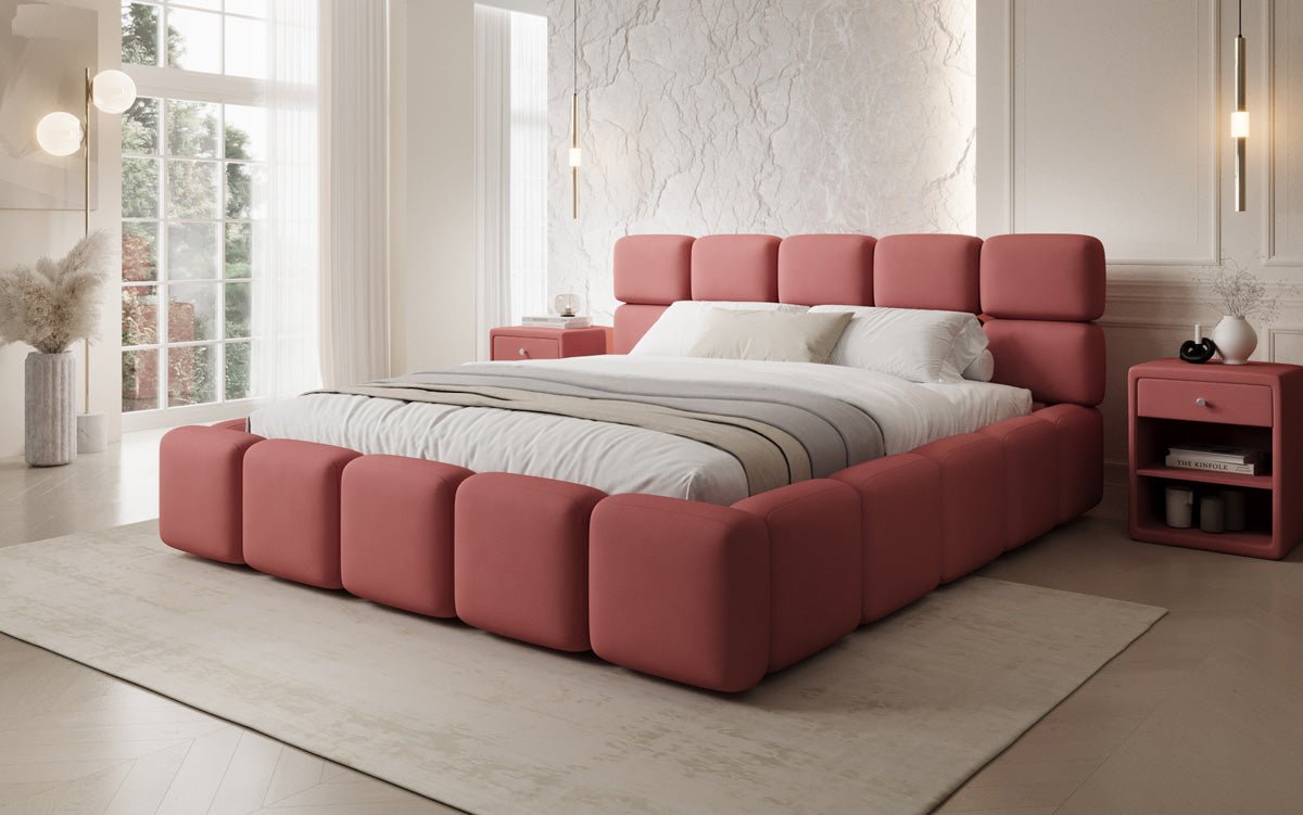Designer Polsterbett Matilda Stoff mit Stauraum