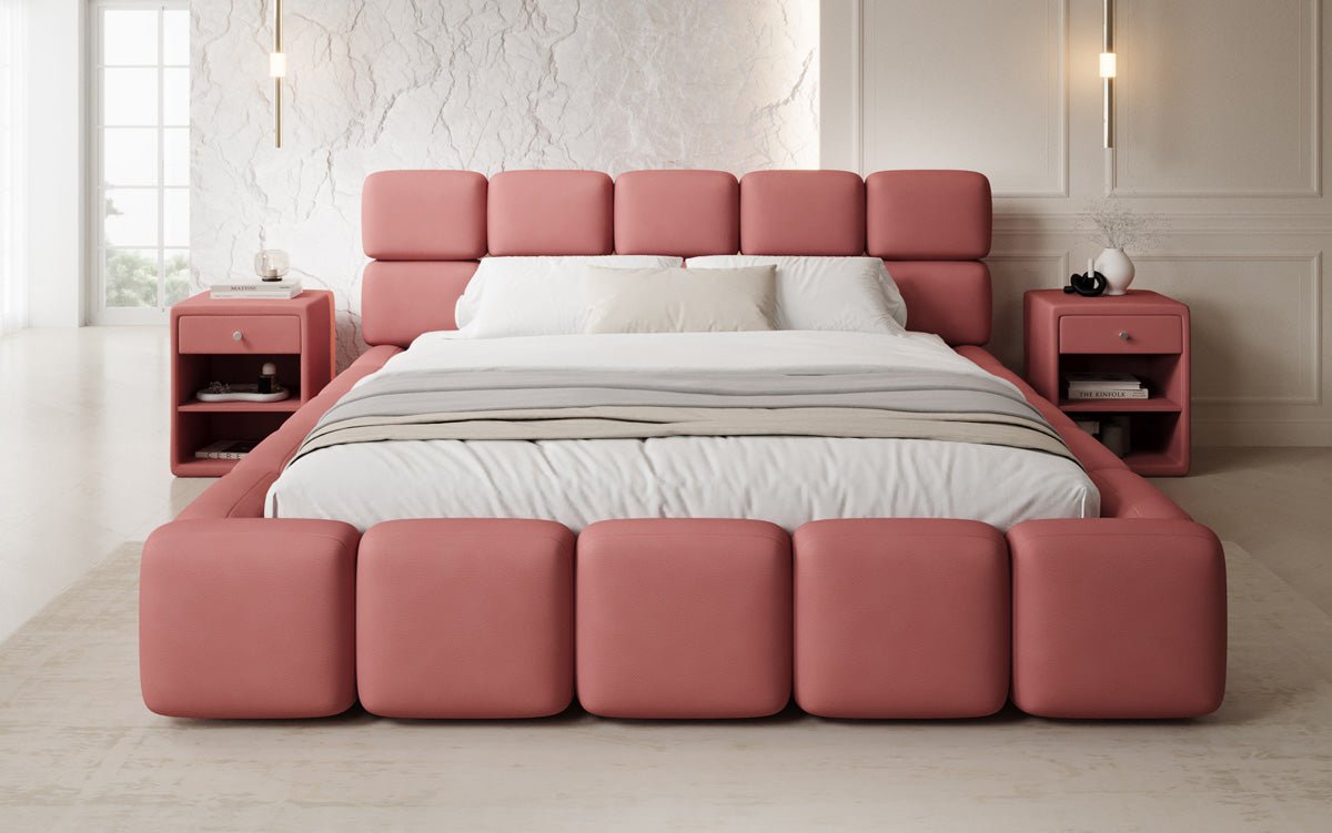 Designer Polsterbett Matilda Stoff mit Stauraum