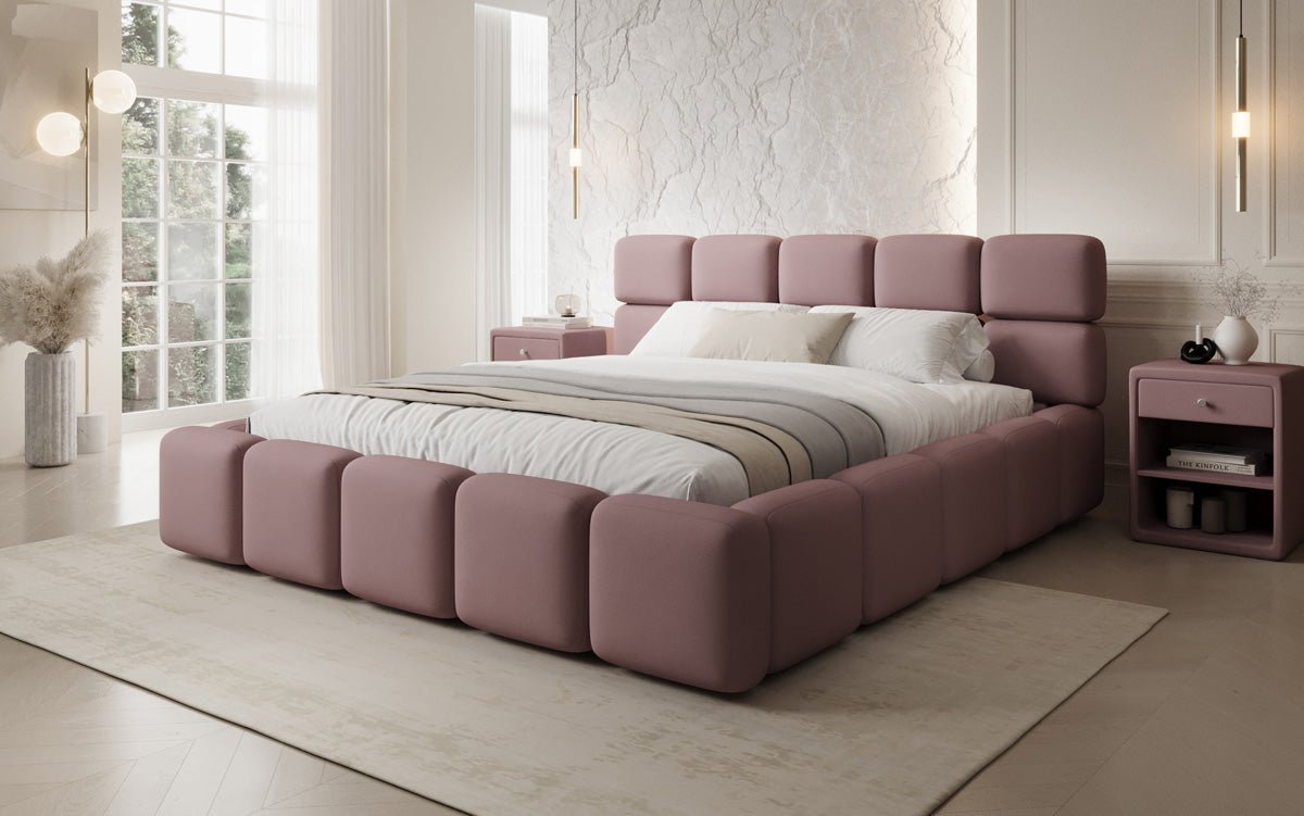 Designer Polsterbett Matilda Stoff mit Stauraum