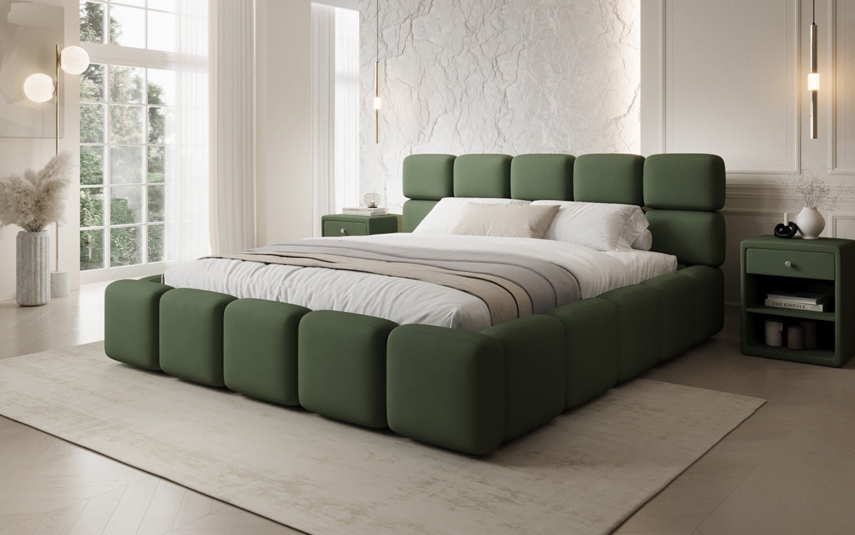 Designer Polsterbett Matilda Stoff mit Stauraum