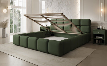 Designer Polsterbett Matilda Stoff mit Stauraum