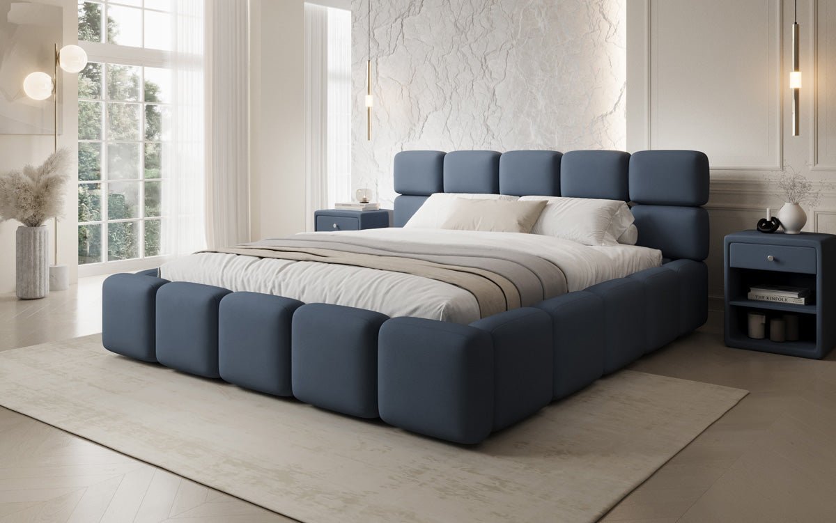 Designer Polsterbett Matilda Stoff mit Stauraum