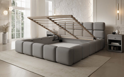 Designer Polsterbett Matilda Stoff mit Stauraum