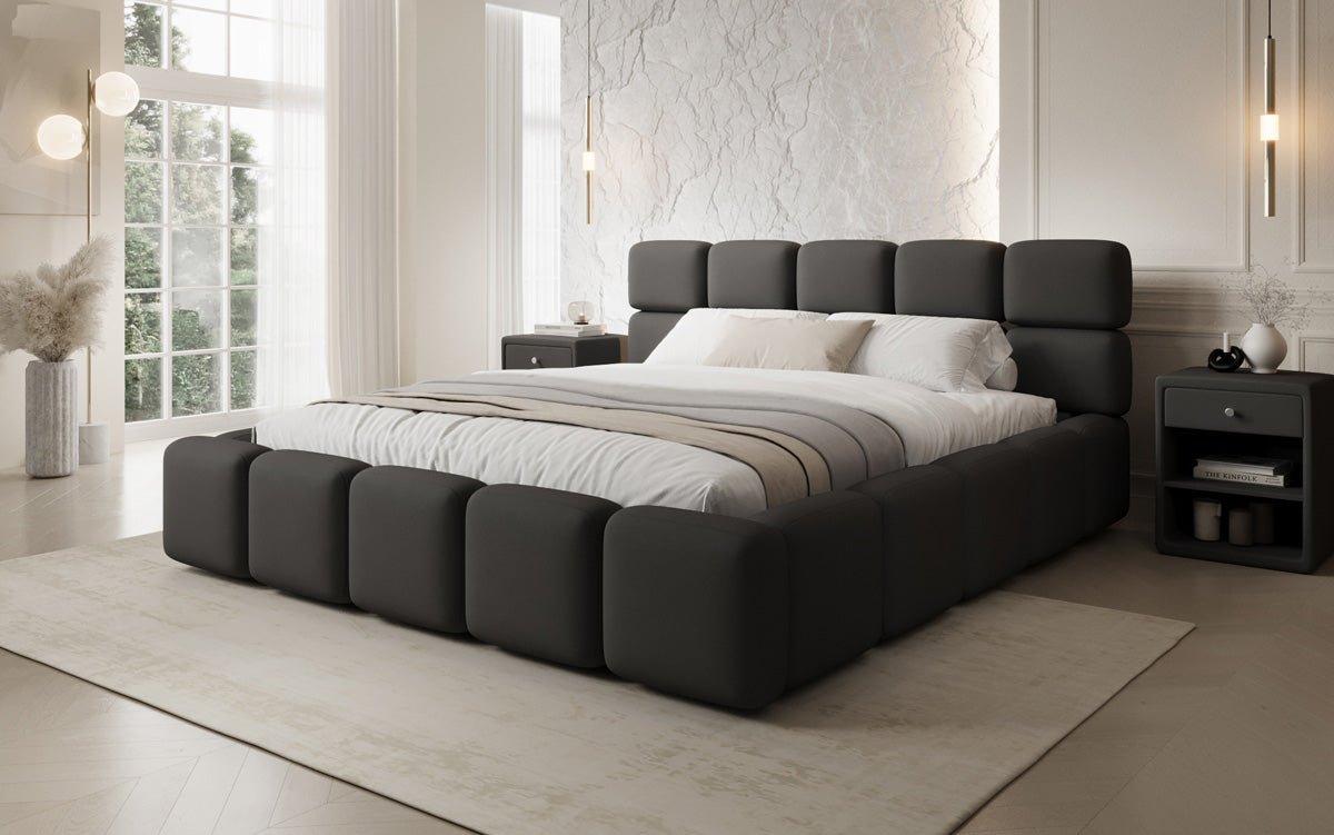 Designer Polsterbett Matilda Stoff mit Stauraum