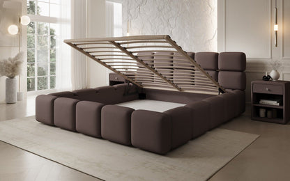 Designer Polsterbett Matilda Stoff mit Stauraum