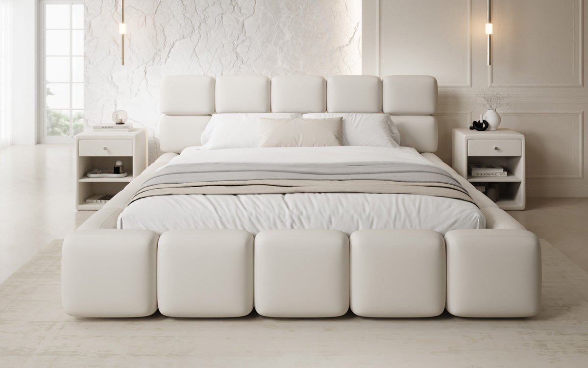 Designer Polsterbett Matilda Stoff mit Stauraum