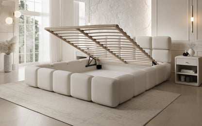 Designer Polsterbett Matilda Stoff mit Stauraum