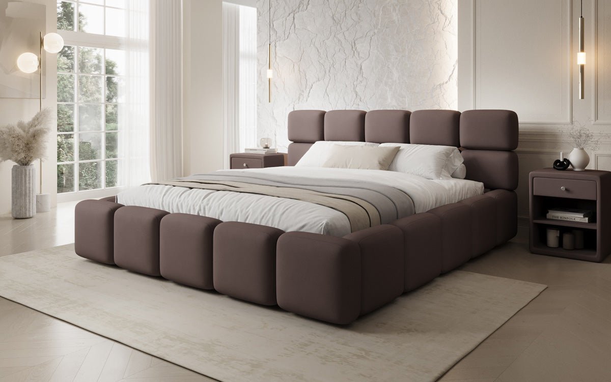 Designer Polsterbett Matilda Stoff mit Stauraum