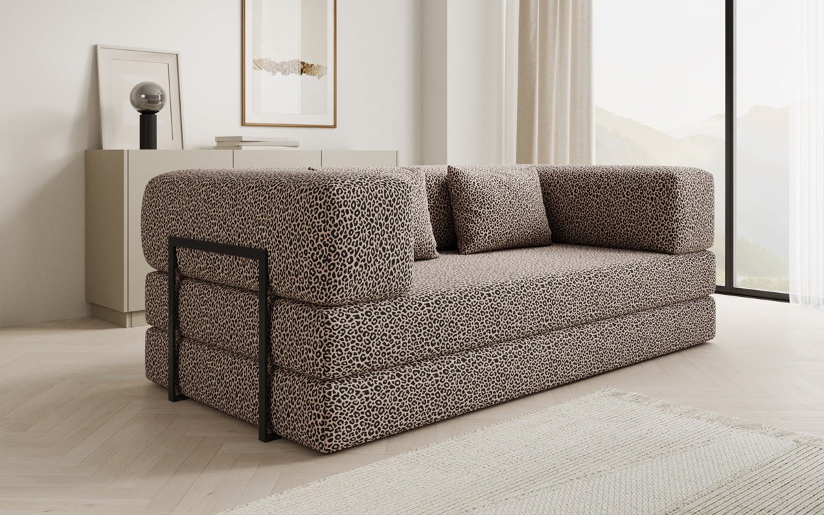 Designer Sofa Lazy 3‑Sitzer im Wildmuster