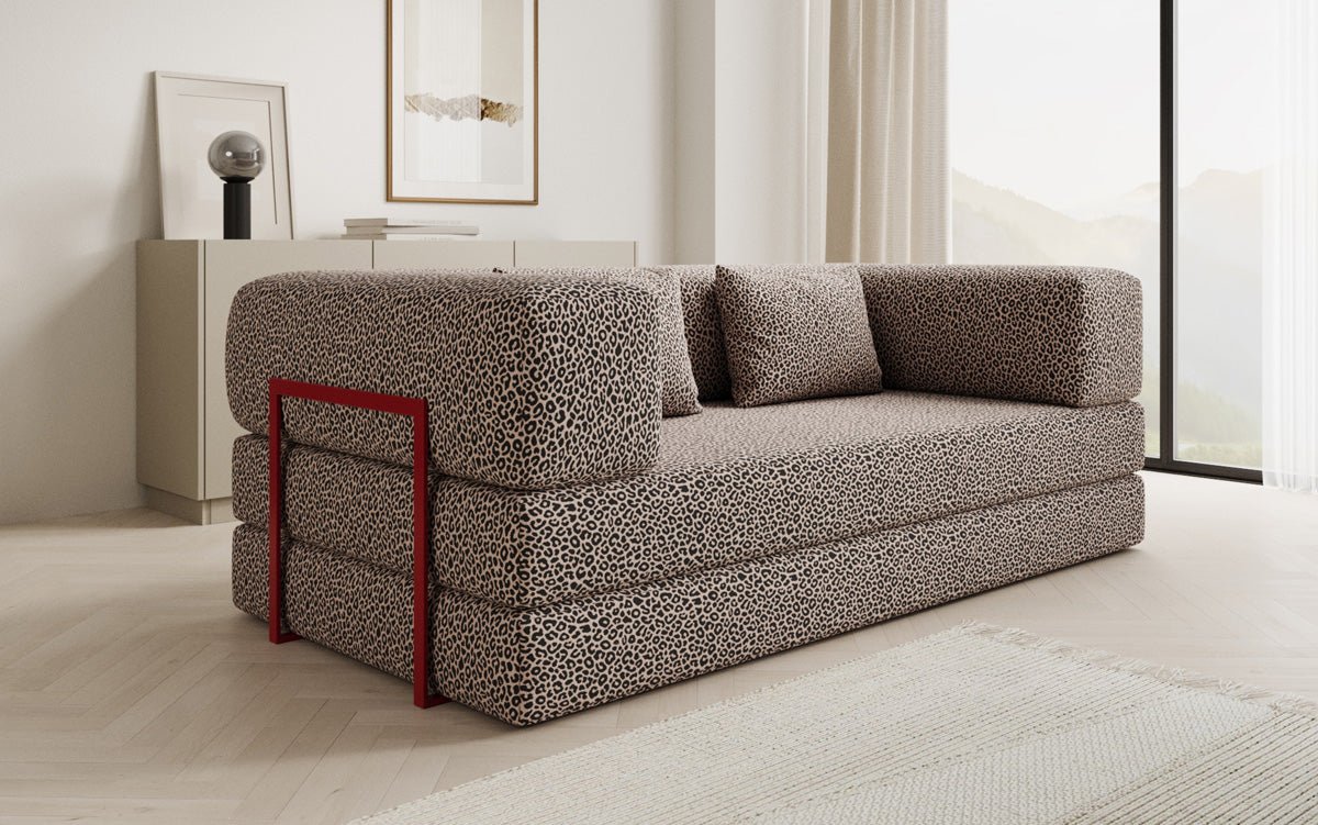 Designer Sofa Lazy 3‑Sitzer im Wildmuster