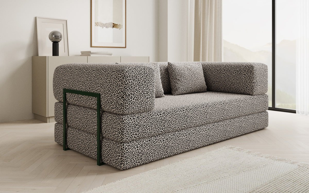 Designer Sofa Lazy 3‑Sitzer im Wildmuster