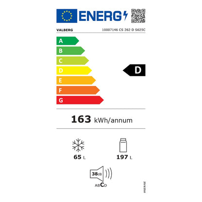 VALBERG CS 262 D S625C Frigorífico Combi Estático 262L Silver