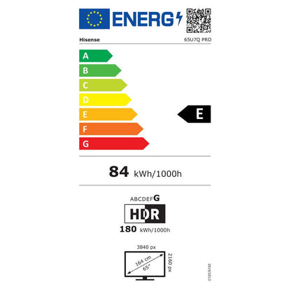 Hisense 65U7Q Pro Smart TV Mini-LED 65" 144Hz Dolby Vision