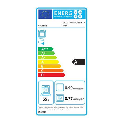 Valberg MFO 65 HK 343C Horno Hidrolítico 65L Negro