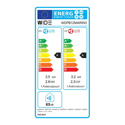 WIDE Aire Acondicionado Portátil Reversible 12.000 BTU 30 m²