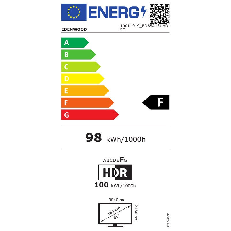 EDENWOOD Smart TV 65" 4K Ultra HD VIDAA