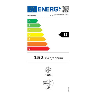 HIGH ONE UF 168 D Congelador Vertical 168L Clase D