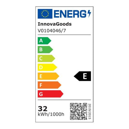 INNOVAGOODS Ventilador de Techo con Luz LED y Aspas Retráctiles Motor DC Silencioso 6 Velocidades Negro