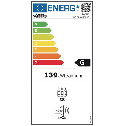 VALBERG WC 38 G B302C Vinothek Digitales Thermostat