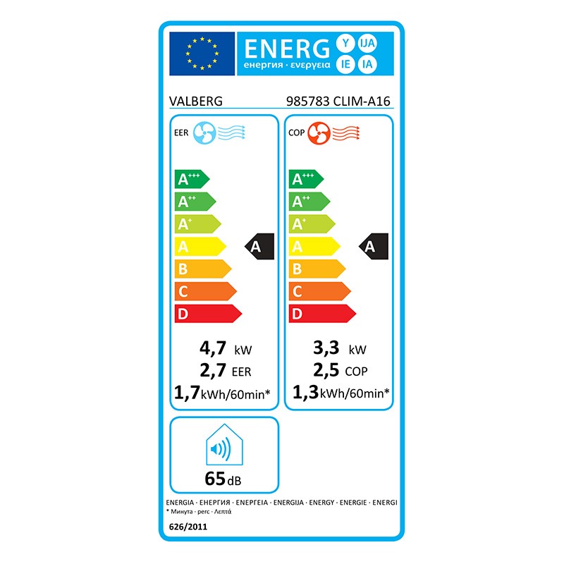 VALBERG CLIM-A16 Aire Acondicionado Portátil 16.000 BTU 50 m²