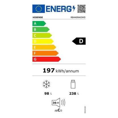 HISENSE Frigorífico Combi Total No Frost 336L Blanco 200cm