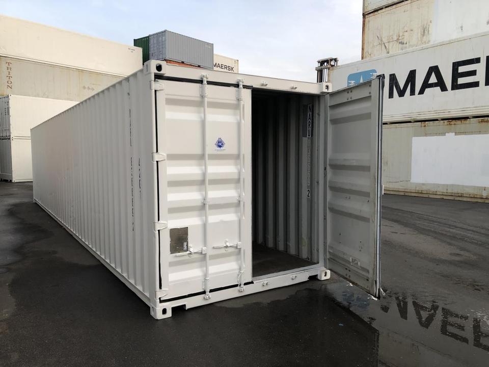 Contenedores Ejido Contenitore Marittimo 40 piedi Bianco Acciaio Inox