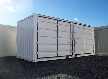 Contenedores Ejido Contenitore Marittimo 15 FT Open Side Bianco Acciaio Inox