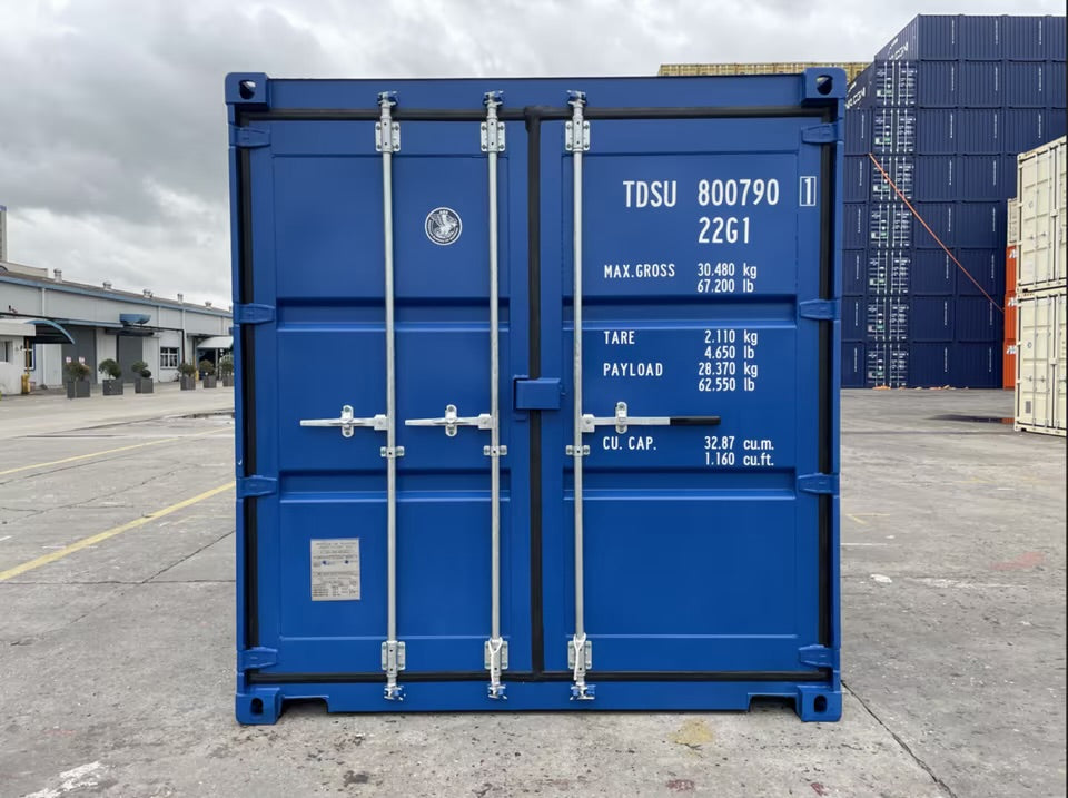 Contenedores Ejido Contenitore Marittimo 20 Pesi Blu Acciaio Inox
