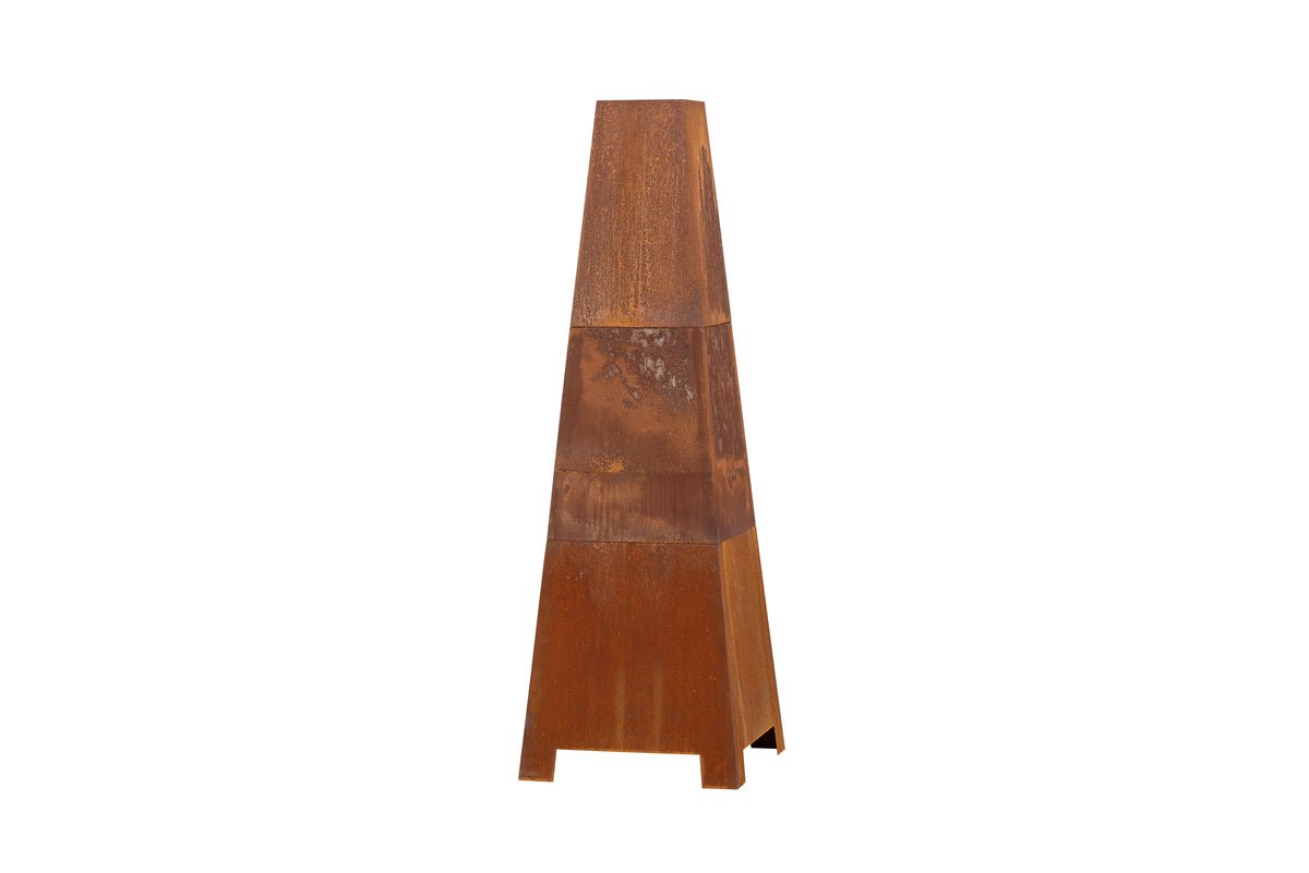 Luxusbetten24 Elias Garten Feuerkorb Quadratischer Kamin Rusty Orange