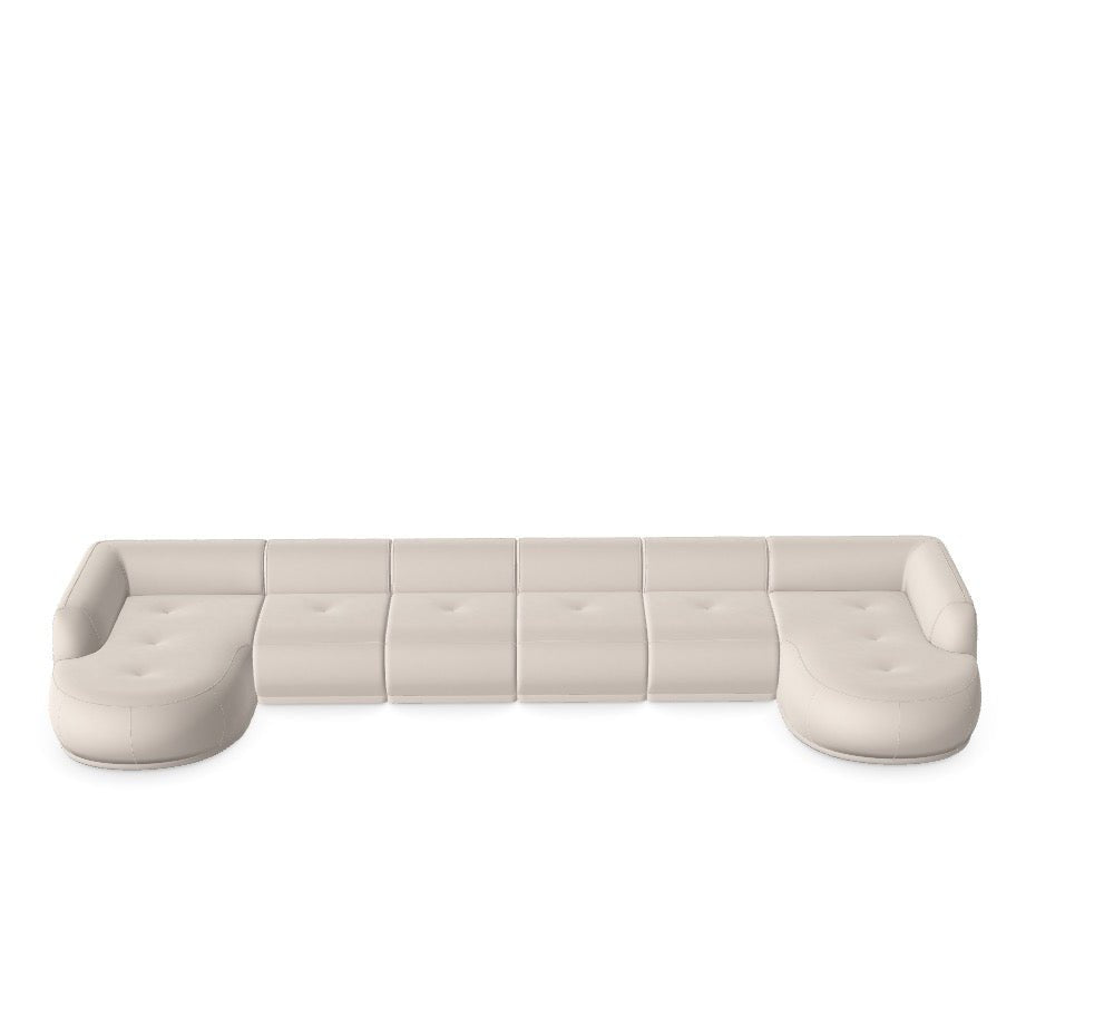 Luxusbetten24 Gio Modulares Sofa Magic Velvet