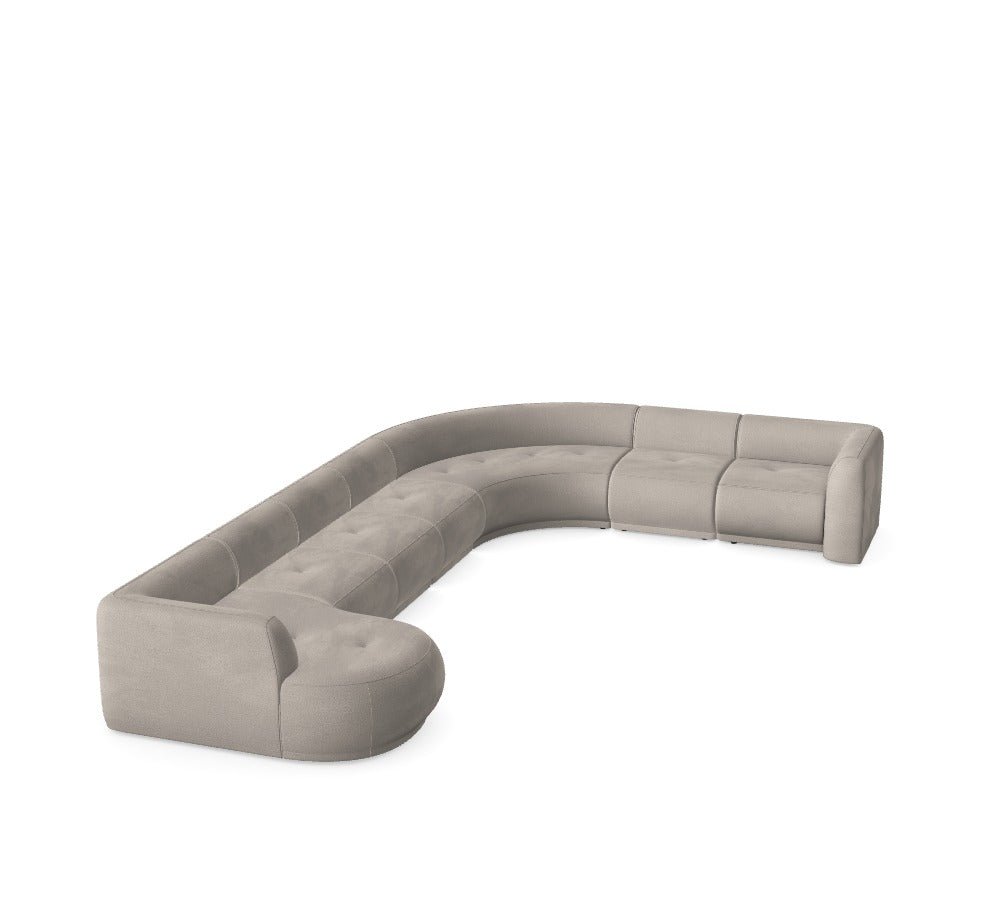 Luxusbetten24 Gio Modulares Sofa mit Abriamo 3 Bezug