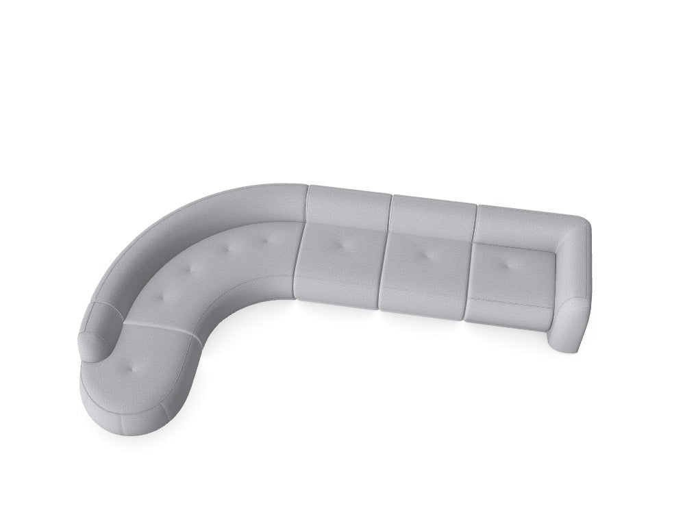 Luxusbetten24 Gio Modulares Sofa Premium, Neve 80 Bezug