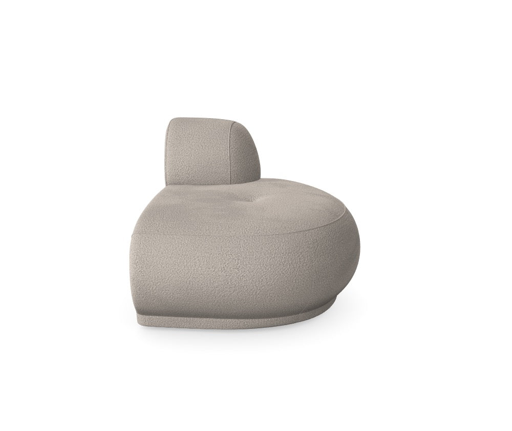 Luxusbetten24 Gio Modulares Sofa – Endmodul Offen Rechts, Bezug Abriamo 3