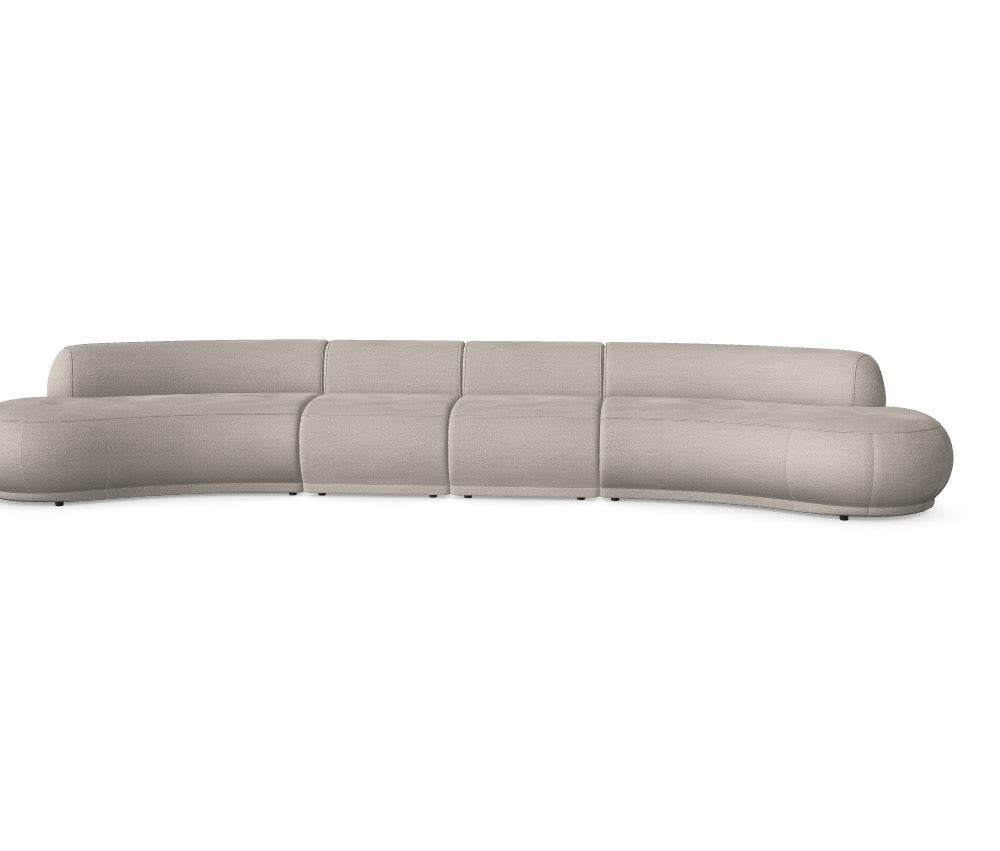 Luxusbetten24 Gio Modulares Sofa – Abriamo 3 Bezug, Endmodule Rechts & Links